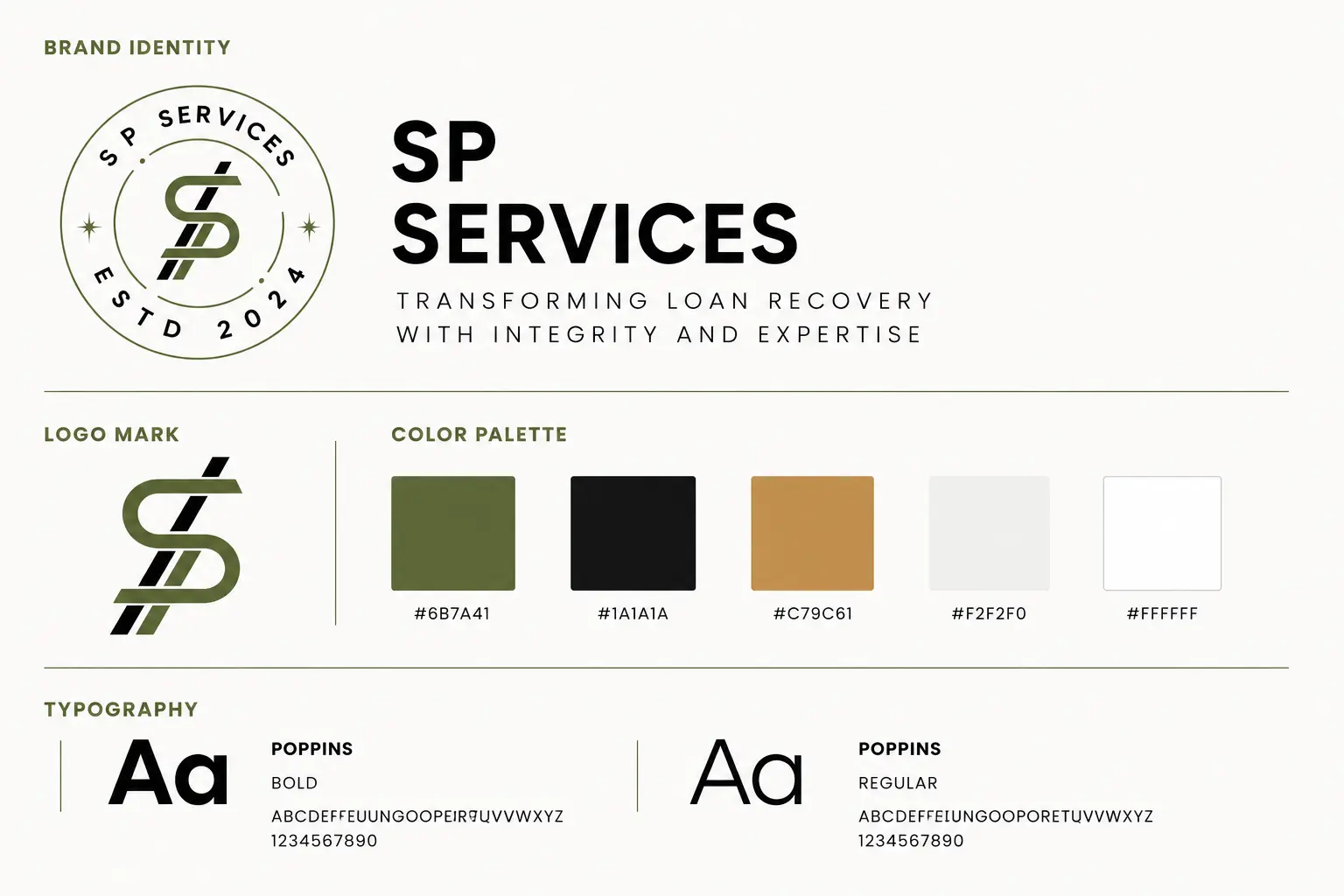 SP Services brand identity